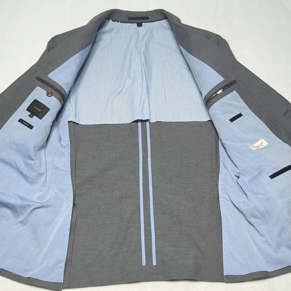 J. Crew Ludlow Cotton Mens Gray Blazer‎ Size 40R